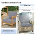 thumbnail image 4 of Outdoor Deep Seat Cushions Set, 24x24x4.3 inch, Fade Resistant, Waterproof Patio Chair Cushion with Backrest(light gray), 4 of 7