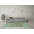 thumbnail image 3 of Ahgly Company Indoor Round Persian Light Blue Traditional Area Rugs, 5' Round, 3 of 4