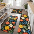 thumbnail image 2 of Pioneer Flower Floral Print Pattern Kitchen Rugs Sets Of 3,Kitchen Runner Rugs Non Skid Washable,Decorative Kitchen Floor Mats for Kitchen,Sink,Laundry,17"x30"+ 17"x47" + 17"x59", 2 of 6
