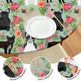 thumbnail image 4 of Cute Bulldog Dog and Flower Florals Round Fitted Tablecloth with Elastic Edge,Dining Table Cover Waterproof,Outdoor Round Tablecloth for Camping,Dining,Indoor and Outdoor, 4 of 7