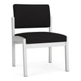 thumbnail image 1 of Lenox Steel Reception Waiting Armless Guest Chair / Silver Steel / Black, 1 of 5