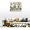 thumbnail image 5 of Farmhouse Cactus Succulent Wall Art Botanical God Says You Are Wall Decor Country Plants Pictures Canvas Prints Motivational Painting Framed Modern Artwork for Bathroom Kitchen Office 16"x12", 5 of 6