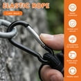 thumbnail image 3 of 20PCS Bungee Cord with Carabiner Hook Heavy Duty Outdoor Black Bungee Strap Strong Elastic Rope for Securing Tarp Luggage Tent Bike 12in/18in/24in/36in/48in, 3 of 11