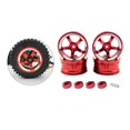 thumbnail image 4 of Llanta de Rueda de 4 Piezas Hugo para MN86KS MN86 MN 12 Car Truck Upgrade Parts Rojo, 4 of 8