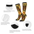 thumbnail image 3 of Logiee Yellow Black Plaid Sunflower Print Gift Stocking Stuffers,Adult Stockings,Novelty Socks,Funny Socks Birthday Running Walking Sleeping, 3 of 6