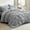 01 - Grey, variant on Full Comforter Set Mint Green - Bed in a Bag Full Size Bedding Set 7 Pieces, GentleSoft™ Pintuck Bed Set Gift for Family, Pinch Pleat All Season Comforter with Sheets, Pillowcases & Shams