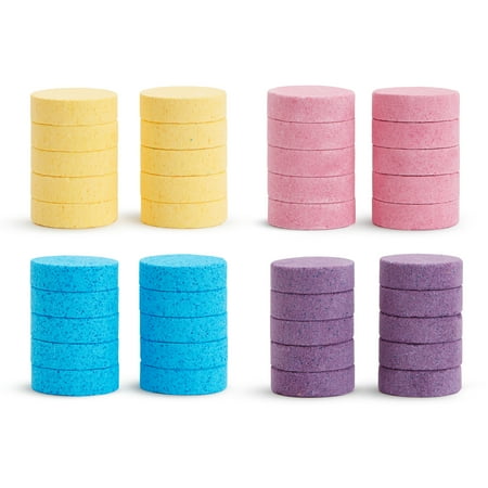 Munchkin® Color Buddies™ Moisturizing Bath Bomb Refills, Yellow/Pink/Blue/Purple, 40 Pack