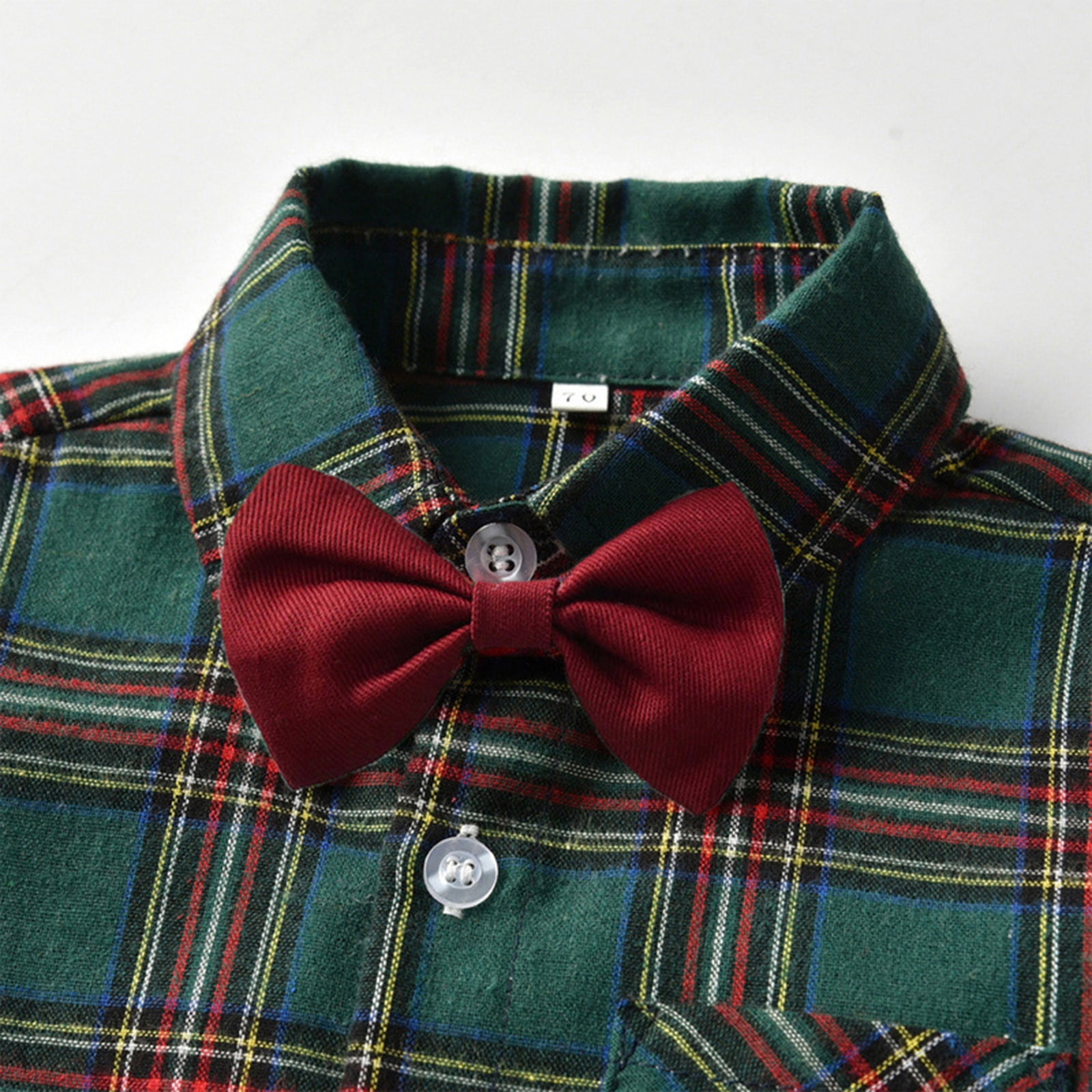 Suit for Boys Bowtie Dress Shirt + Suspender Pants + Bowtie 3 Pieces Formal Gentleman Suits Boy Baptism Outfit for Boys 7-8 Years