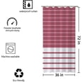 thumbnail image 4 of Stall Fabric Shower Curtain 36Wx72H inch,RV Red and White Striped Bathroom Shower Curtains,T ü rkiye Stripe Modern Farmhouse Bath Curtain with Hooks,Waterproof Fabric, 4 of 6