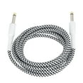 thumbnail image 3 of Cable de instrumento Cable de interconexión de audio estéreo con conector macho de 6,35 mm para guitarra eléctrica, bajo, teclado, mezclador, altavoz, enchufe blanco de 6,35 mm, 1 m / 3,3 pies, 3 of 5