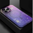 thumbnail image 3 of Compatible with iPhone 15 Pro Max Luminous Case Glow in The Darkness Noctiluncent Fluorescent Case with Wireless Charging for Women Men Slim Soft Bumper Protector Shockproof Cover, Purple, 3 of 6