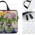 thumbnail image 3 of AWERP Spring Gray Buffalo Plaids Lavender Tulip Floral Laptop Bag Diving fabric Computer Protective Handle Case Tablet Cover Neoprene 10inch, 3 of 5