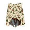 thumbnail image 2 of Chandails d'Automne et d'Hiver Grande Taille pour Femmes Chandails de Noël pour Femmes 2025 Col Rond Vacances d'Hiver Mignons Pulls Jaune Pâle m, 2 of 4