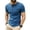 Blue, variant on Summer Tops for Men 2026 Muscle V Neck T Shirt Short Sleeve Button Down Henley Shirts Gym Workout Athletic Tees Shirts