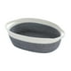 thumbnail image 3 of Cesta de cuerda de algodón Cesta de regalo vacía multiusos Cesta tejida con asa para blanco gris, 3 of 9