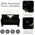 thumbnail image 6 of 36" Bathroom Vanity, Black With Solid Wood & , Ceramic Sink, Stylish Fixture Doors And Drawers, Assembly Required Vanity Modern Cabinet Construction, Smooth Basin, Functional Storage,, 6 of 7