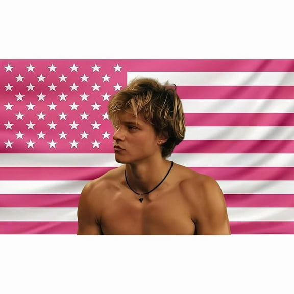 Art tapestry JJ wall tapestry pink american flag poster for college dorm cave bedroom living room office party decoration merch maybank fan gift 40x60in