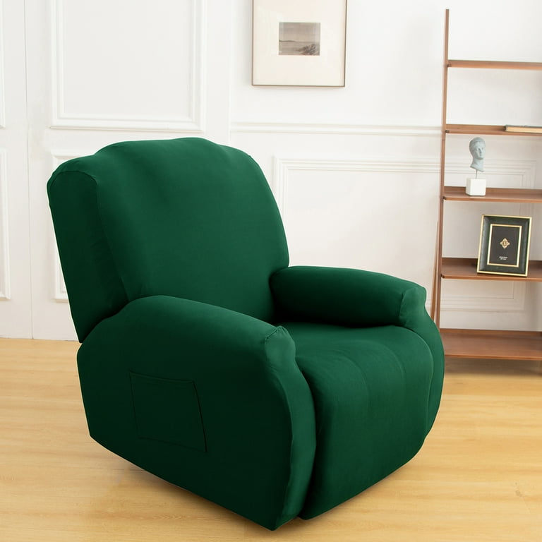 DONGPAI Stretch Recliner Cover Recliner Couch Covers with Pockets Furniture Chair Cover 1 Piece Green