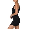 thumbnail image 4 of IROINNID Sheath Dress For Women Sleeveless One Shoulder One Shoulder Ruched Skinny Mini Short Dress Strapless Dress, 4 of 7