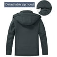 thumbnail image 4 of Lavenicole Men's Waterproof Ski Jacket Warm Winter Snow Coat Mountain Windbreaker Hooded Raincoat Darkgray M, 4 of 7