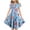 Sky Blue-26, variant on Mitankcoo 4th of July Dresses for Girls Fashion Print Crew Neck Flutter Sleeve A-Line Dress Daily Casual 6-15Y