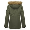 thumbnail image 4 of Wantdo Women's Winter Coat Warm Winter Jacket Hooded Winter Parka with Detachable Hood Army Green L, 4 of 11