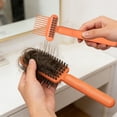 thumbnail image 7 of Leodye 1PCS 2-in-1 Double Sided Hair Brush Cleaner Tool with Bristle Pick Orange Comb Cleaner for Removing Hair Debris and Dust -7*3.94IN, 7 of 7