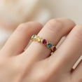 thumbnail image 4 of Oval Cut Multi Sapphire Full Eternity Ring, September Birthstone Ring, Matching Band Ring, Stackable Ring, Minimalist Engagement Ring, Unique Anniversaru Gift For Her, 4 of 5