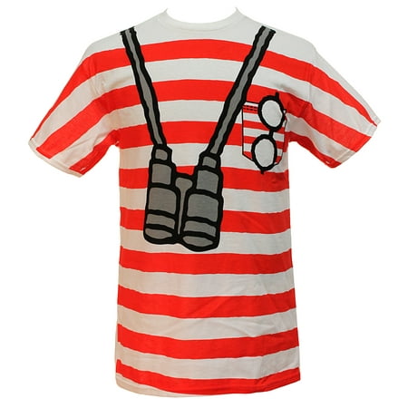 Men's Where's Waldo Costume I am Waldo Sublimation Print  T-Shirt