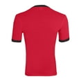 thumbnail image 2 of Augusta Sportswear unisex adult Ringer tee shirt, Red/Black, Large US, 2 of 4