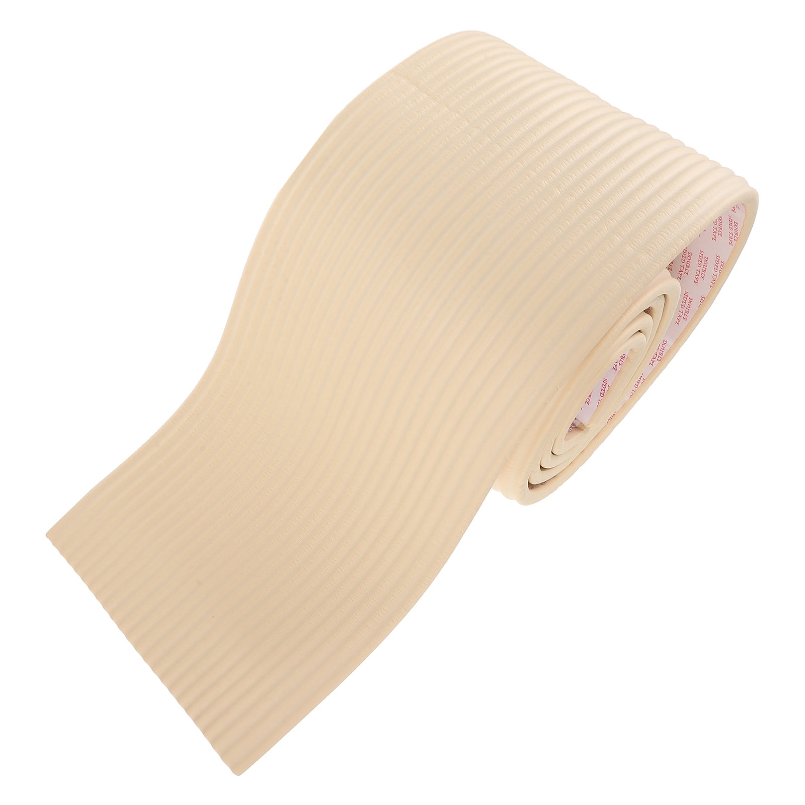 Flexible Adhesive Wall Molding Trim Strip with Peel and Stick Rubber Edge Guard, Corner Protector for Home, Office, Commercial Use, Beige 2pcs
