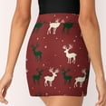 thumbnail image 5 of Christmas Deer Pattern on Red Women's Shorts Non-Slip Single Pocket A-line Trouser Skirt Summer Shorts Casual Shorts for Women, 5 of 7