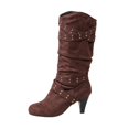 thumbnail image 2 of KEVCHE Women's Chunky Heel Knee High Boots, Fall Winter Lace Up Pointed Toe High Heel Boots with Breathable Lining, Trendy Boots for Daily Party Wear, 2 of 7