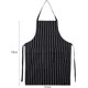 thumbnail image 4 of Zhuge Delantal de chef unisex de 2 piezas, delantal de cocina a rayas blancas y negras, delantal de cocina a prueba de aceite para limpieza, manualidades y jardinería, 4 of 5