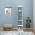 thumbnail image 2 of Ada Home Decor 5 Shelf Bookcase Multiple Tier Open Corner Shelf Narrow Book Shelves, White, 2 of 7