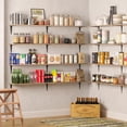 thumbnail image 4 of Wallniture Arras 60 inch Long, 8" Deep Rustic Floating Shelves for Wall Decor, Wall Bookshelf Living Room, Shelves for Kitchen, Pantry Floating Shelf, Set of 3, Burnt, Wood, 4 of 9
