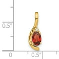 thumbnail image 2 of 14K Yellow Gold Diamond & Garnet Pendant, 2 of 2
