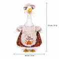 thumbnail image 3 of Fall Porch Goose Outfit with Pumpkin Apron and Hat, Brown and Beige, 3 of 4