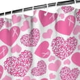 thumbnail image 3 of Pink Breast Cancer and Love Shower Curtain 72"x72" ,Bathroom Decorative Shower Curtains Set with 12 Hooks,Modern Waterproof Washable Shower Curtain, 3 of 6