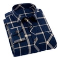 thumbnail image 1 of Blusa y camisa de manga larga con cuello vuelto para hombre Camisa de manga larga con solapa para hombre Camisa a cuadros informal y versátil Camisa de manga larga con solapa para hombre Blusa de poli, 1 of 4