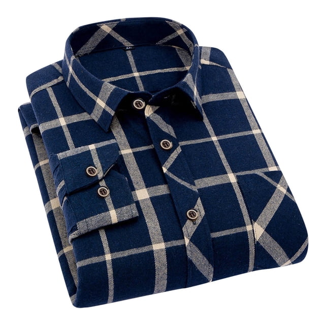 Blusa y camisa de manga larga con cuello vuelto para hombre Camisa de manga larga con solapa para hombre Camisa a cuadros informal y versátil Camisa de manga larga con solapa para hombre Blusa de poli