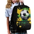 thumbnail image 3 of Uorisanigo Kids Mexican Flag Soccer Backpack School Bag Lightweight Travel or Sports Bags with Water Bottle Pockets Preschool Elementary Kindergarten Casual Daypack((17 inch), 3 of 6