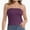 Purple, variant on Strapless Crop Tube Tops for Women Solid Color Trendy Sexy Cami Tops
