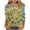 Gold, variant on Trendfront Womens Tie Dye T Shirts Crewneck 3/4 Sleeve Spiral Print Relaxed Fit Casual Colorful Tee Tops