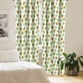 thumbnail image 3 of Ambesonne Cinco de Mayo 4-Panel Curtains, Cactus Characters Fun, 56"x63", Lime Green White Mustard, 3 of 4