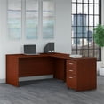 thumbnail image 2 of Pemberly Row 60W L Shaped Desk with Drawers in Mahogany - Engineered Wood, 2 of 7