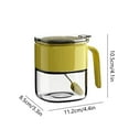 thumbnail image 3 of Press Style Glass Seasoning Jar with Flip Cover and Measuring Spoon Kitchen MSG Container for Spice Organization Easy Dispensing Design for Cooking Efficiency and Countertop Organization, 3 of 6