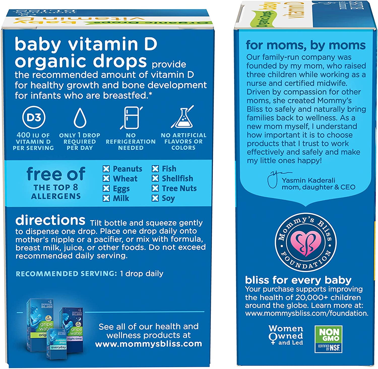 Mommy's Bliss Vitamin D Organic Drops 0.11 oz - (Pack of 2)