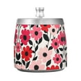 thumbnail image 7 of Yayeee Ashtray with Lid for Cigarette Smokeless Stainless Steel Home Ash Holder, Pink and Red Flowers, 7 of 7