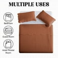 thumbnail image 3 of Ameha 2 Piece Quilt Set Chevron Lightweight Ultrasoft Microfiber Kids Adult Bedding Rust Color Twin, 3 of 9